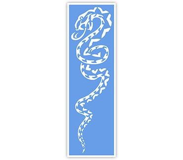 Трафарет для тату Змея №6 (6 х 8.1)