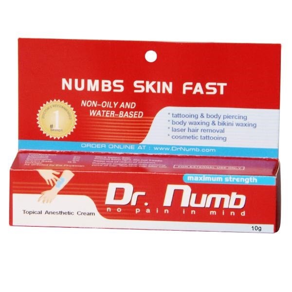 Охлаждающий крем Dr. Numb (красный с белым)