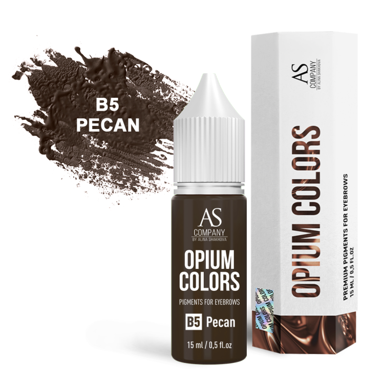 AS Company Opium Colors B5-PECAN Пигмент для татуажа и перманентного макияжа бровей