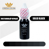 Пигмент Corona Colors Постоянный Черный (Solid Black) 15 мл
