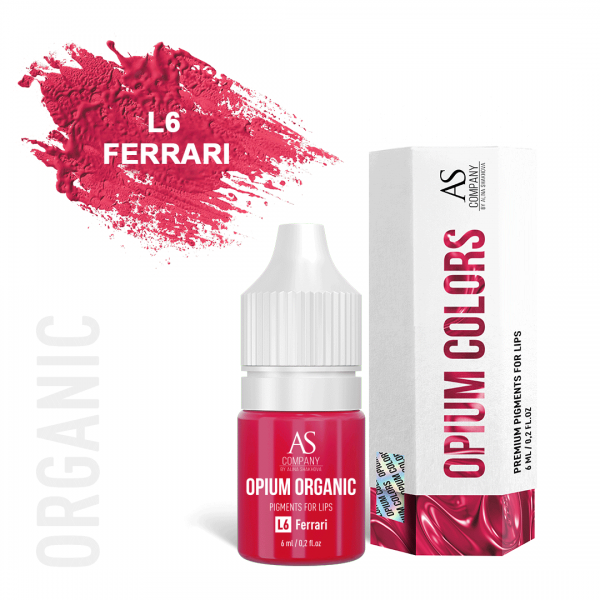 AS Company Opium Colors L6-Ferrari Organic Пигмент для татуажа и перманентного макияжа губ