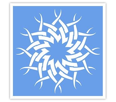 Трафарет для тату Солнце № 4 (7,5 х 7,5)