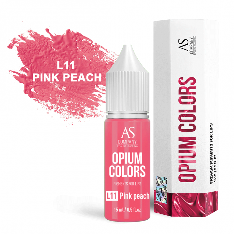 AS Company Opium Colors L11-Pink Peach Пигмент для татуажа и перманентного макияжа губ