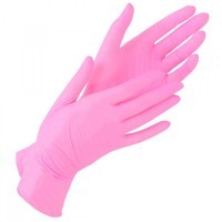 Перчатки нитриловые розовые размер, 50 пар