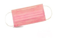 Маски медицинские 3-х слойные с носовым фиксатором 50 штук (розовые)