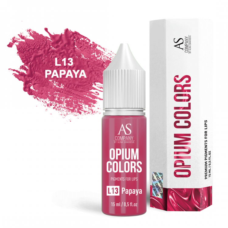 AS Company Opium Colors L13-Papaya Пигмент для татуажа и перманентного макияжа губ