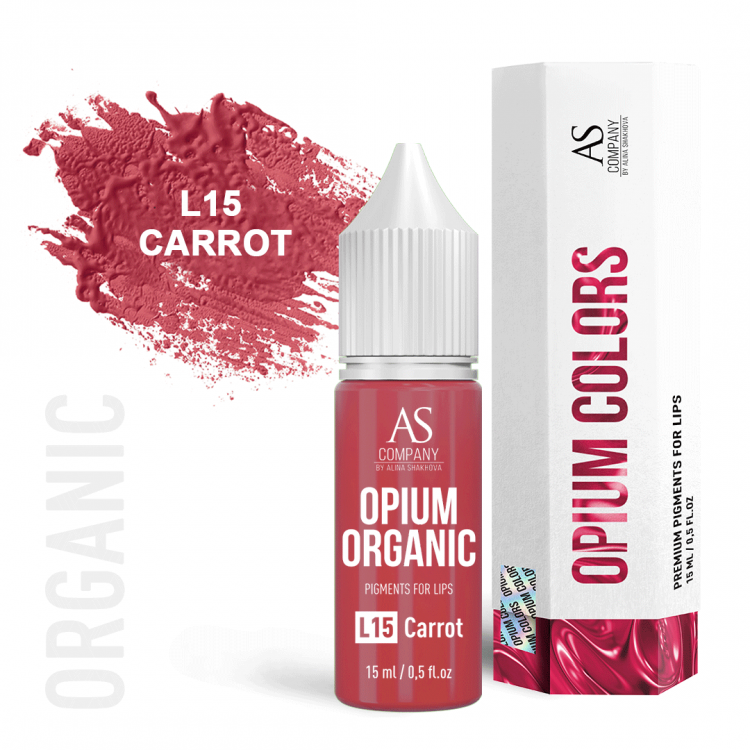 AS Company Opium Colors L15-Carrot Organic Пигмент для татуажа и перманентного макияжа губ