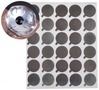 Одноразовые наклейки для клея серебристые, 30 штук (лист)