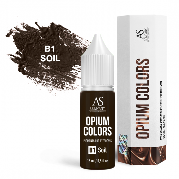 AS Company Opium Colors B1-SOIL Пигмент для татуажа и перманентного макияжа бровей