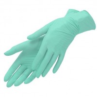 Перчатки нитриловые зелёные (1 пара)