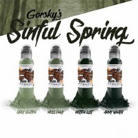 Набор красок World Famous Tattoo Ink Damian Gorski Sinful Spring Set (4шт х 30мл)