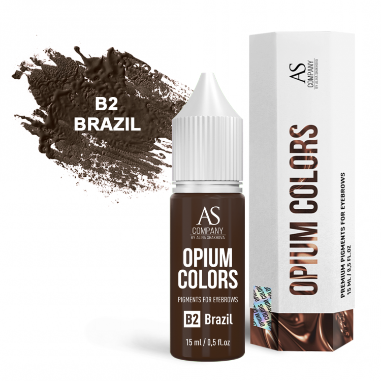 AS Company Opium Colors B2-BRAZIL Пигмент для татуажа и перманентного макияжа бровей