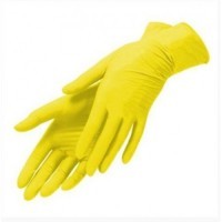 Перчатки нитриловые желтые (1 пара)