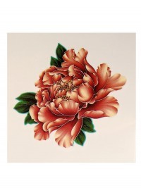 Татуировка на тело цветная Королевская роза 6х6 см