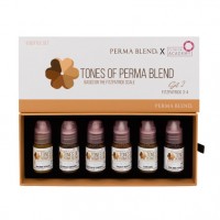 Набор пигментов для бровей TONES OF PERMA BLEND - FITZPATRICK 3-4 SET 2 (6 шт по 15 мл)