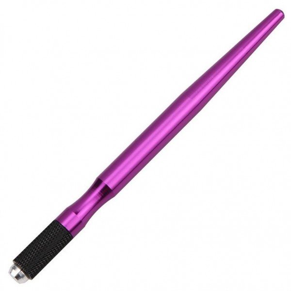 Ручка манипула для микроблейдинга зауженная, цвет фиолетовый