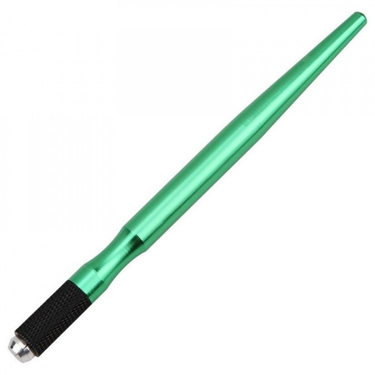 Ручка манипула для микроблейдинга зауженная, цвет зеленый