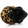 Сувенир Черный череп с золотом