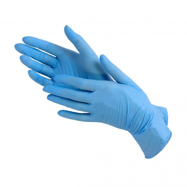 Перчатки нитриловые голубые, 1 пара