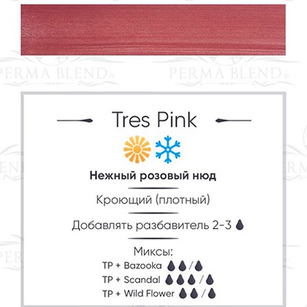 Perma Blend Tres Pink пигмент для пм губ