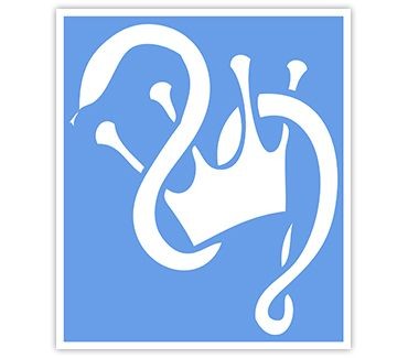 Трафарет для тату Змея №7 (8.5 х 7.5)
