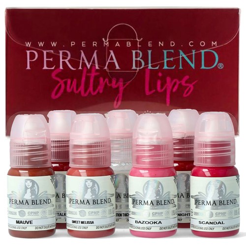 Набор пигментов Perma Blend для татуажа губ Sultry Lip Collection (7 шт по 15 мл)