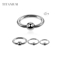 Кольцо с шариком из титана Titanium G23
