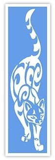 Трафарет для тату Кошка №15 (4 х 13.7)