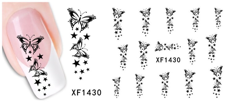 Наклейки для дизайна ногтей Бабочки 1430