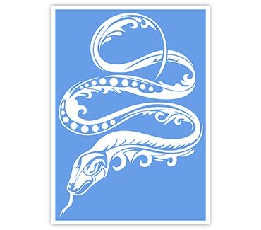 Трафарет для тату Змея №11 (9.9 х 13.7)