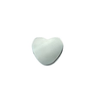 Серьги для прокола сердечко без покрытия без камня 4 мм 7512-0502 пара Systema 75