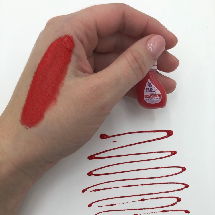Pure Line Красный Чикаго (Chicago Red) пигмент для татуажа 3 мл